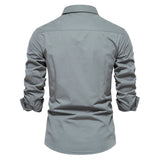 KAMAMES 2025  autumn new Popularan size shirt men's pure cotton casual fashion business solid color New men's long-sleeved shirt