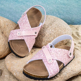 KAMAMES 024 Summer New Stylish Sandals Slippers Two-Way Wear Flat Bottom Comfort Casual Cork Boys and Girls Shoes