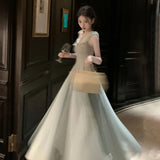 Pure desire style sexy light luxury fairy dress women's summer  design sense diamond chain double shoulder strap dress N4090