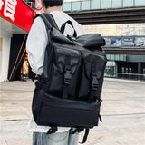 Fashion Personalized Backpack Travel Leisure Waterproof Derm Workwear Curved Edge Backpack Men's High Sense College Students Bag