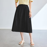 Cotton cocoon, white cotton bud skirt women's  summer high waist and thin hips a word big pendulum umbrella skirt