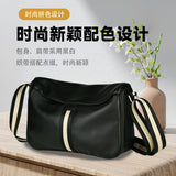 KAMAMES Shoulder Bag Men's Large Capacity Horizontal Business Leisure Trend Genuine Leather Men's Messenger Bag First Layer Cowhide Men's Backpack