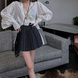 2025 early spring new fashionable Jane Belgium imported linen old money aesthetic shirt skirt