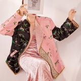 New autumn and winter new Chinese temperament unique jacquard color matching design sense wearing retro cotton jacket MX017