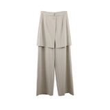 2025 THE MIND design fart curtain stacked casual pants women's 2025 spring and summer new Korean version wide-leg suit pants T231