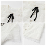summer new  lace design short shirt light luxury temperament high-end short top M5048
