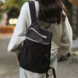 Backpack New Solid Color Simple Ultra-Light Skin-Friendly Backpack Good-looking Large Capacity Leisure Travel Outdoor Bag