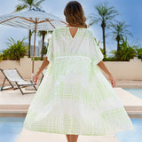 2025popular  summer new beach skirt women's leisure vacation printed cardigan bikini swimsuit blouse sunscreen clothing