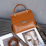 Fashion New messenger women's bag genuine leather new trendy versatile shell bag first layer cowhide bubble pattern handbag 5577