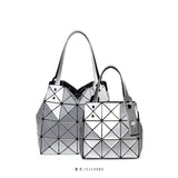 Fashion mini portable shoulder bag bucket bag original popular new diamond bag mirror geometric diamond hand bag