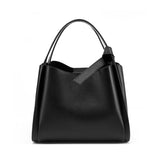 KAMAMES 2025 Leather handbag, women's popular new vegetable basket, send mother atmospheric messenger bag, cowhide bucket bag