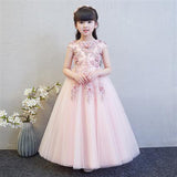 Kamames  Girl's Princess Dress Flower Girl Wedding Dress Children's Piano Performance Costume Catwalk Tulle Tutu Birthday Party Formal Dress Host Summer