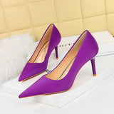 2025 3265-A1  style fashion simple thin heel high heel shallow mouth pointed versatile commuter high heels women's shoes single shoes
