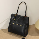 2025 Tote bag women's autumn and winter large-capacity shoulder bag high-end sense contrasting color Korean version handbag commuter tote bag