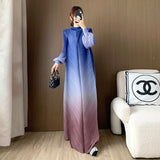 2025 Popular trade large size dress new fashion gradual change high sense Middle East women Muslim long dress women