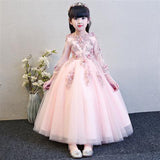 Kamames  Girl's Princess Dress Flower Girl Wedding Dress Children's Piano Performance Costume Catwalk Tulle Tutu Birthday Party Formal Dress Host Summer