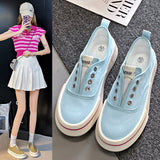 kamames Women's Canvas Shoes  New Summer Autumn Trendy Ins Versatile Board Shoes Fashionable Trendy Leisure Cloth Shoes