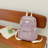 2025 Korean version of simple and versatile ins wind backpack female junior high school students large-capacity campus wind casual backpack