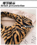 KAMAMES New Autumn and Winter Korean Fashion Zebra Pattern Plush Crossbody Bag Women's Casual All-Match Shoulder Bag Niche Furry Backpack