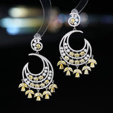 2025 light luxury long fringed earrings women's s925 silver needle inlaid zircon heavy industry luxury atmospheric earrings earrings