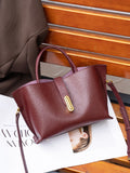 bag women's new first-layer vegetable tanned cowhide tote bag niche fashion commuter handbag women's messenger bag