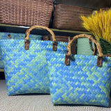 KAMAMES American Woven Tote Large Capacity Ins Internet Celebrity Women's Handbag Retro Large Capacity Handmade Straw Bag Bag