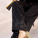 New Chinese temperament acetic acid embroidered straight-leg pants winter new national style versatile design cotton trousers MY074