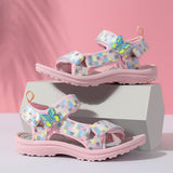 KAMAMES Cartoon Butterfly Children's Sandals Wholesale  Sweet Girl Sandals Medium and Big Children Soft Bottom Girl Beach Shoes