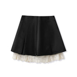 Summer new mesh sequined lace-up top light luxury high waist lace mezzanine design temperament set M6117