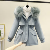 2024 Winter New Pie Overcomes Women's Short Korean Version Loose Large Size Down Cotton Jacket Fleece Thickened Cotton Jacket