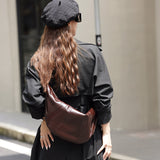 KAMAMES 2025 Croissant popular New Large Croissant Bag Leather Versatile Women's Bag Commuter Large Capacity Shoulder Crossbody Bag Dumpling Bag