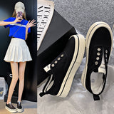 kamames Women's Canvas Shoes  New Summer Autumn Trendy Ins Versatile Board Shoes Fashionable Trendy Leisure Cloth Shoes