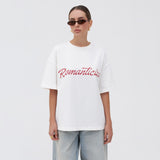 2025 Cross-border fashion round neck design sense letter loose short-sleeved T-shirt  summer simple trend brand versatile T-shirt