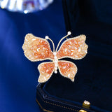 2025 Design trend exquisite corsage high-end suit pin multi-purpose accessories gradual change crystal butterfly temperament brooch