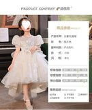 Kamames  Dresses of Bride Fellow Kids Girls' Evening Dress Special Interest Light Luxury Birthday Princess Dress Host Steel Competition Performance Clothes Independent Station