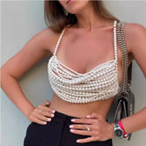 2025 L4809Y New popular hot-selling multi-layer pearl pure hand-splicing fashionable and exquisite neck top small vest