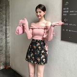 2025 Thirteen Lines popular Autumn New  Three-dimensional Flower ins Fashion Knitted Sweater Women's Sweater 25025