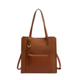 2025 Tote bag women's autumn and winter large-capacity shoulder bag high-end sense contrasting color Korean version handbag commuter tote bag