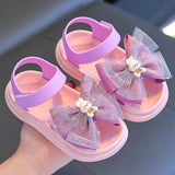 KAMAMES Girls' Sandals Summer  New Fashionable Stylish Children's Soft Soled Princess Shoes Children's Non-Slip Girls' Beach Shoes