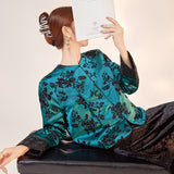 popular autumn new new Chinese style embroidered design top loose long sleeve jacket women M9043