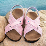 KAMAMES 024 Summer New Stylish Sandals Slippers Two-Way Wear Flat Bottom Comfort Casual Cork Boys and Girls Shoes