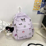 Summer New Schoolbag Sanrio Small Nylon Backpack Cute Cartoon Clow M Backpack Sweet Doll Bag