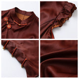 Guofeng high-end disc buckle stand-up collar vest women's clothing  summer new Chinese mulberry silk sleeveless vest N4058