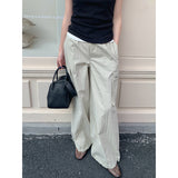 2025 THE MIND Tooling Style Casual Pants Women's 2025 Thirteen Lines Early Spring Korean Simple Wide Leg Pants T252