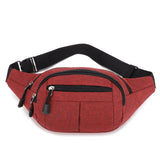 KAMAMES Multi-Functional Waist Bag Men's Canvas Exercise Running Clothes Mobile Phone Belt Bag Female Small Work Site Waterproof and Hard-Wearing