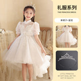 Kamames  Girl's Dress Light Luxury Minority Children's Birthday Princess Dress Flower Girl's Wedding Host Piano Playing Clothes