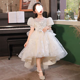 Kamames  Dresses of Bride Fellow Kids Girls' Evening Dress Special Interest Light Luxury Birthday Princess Dress Host Steel Competition Performance Clothes Independent Station