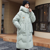 European Station 2024 Winter New Detachable Hat Padded-on Women's Medium and Long Over-Knee Thickened Down Padded Women's Jacket