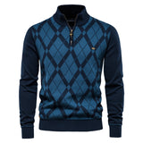 KAMAMES 2025 popular autumn and winter new semi-zipper British long-sleeved men's sweater casual Popularan size fashion men's knitted sweater