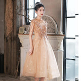 Evening dress women's banquet temperament light luxury niche style  New sense host princess dress bar mitzvah girl